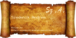 Szedenik Andrea névjegykártya