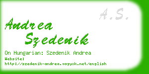 andrea szedenik business card